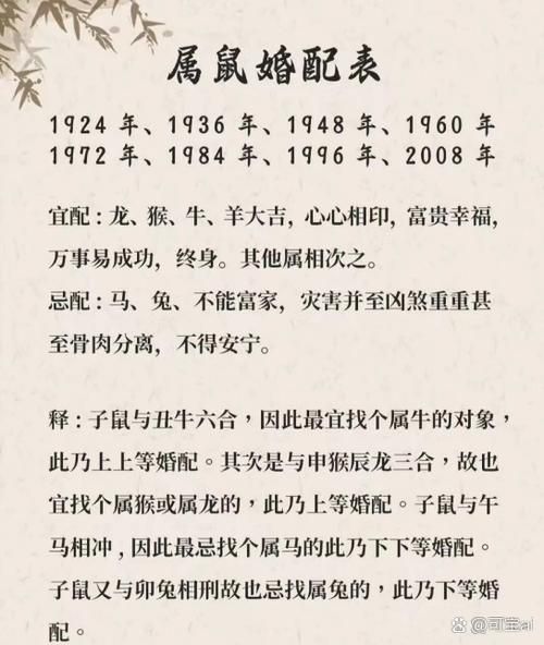 生肖鼠最佳婚配属相