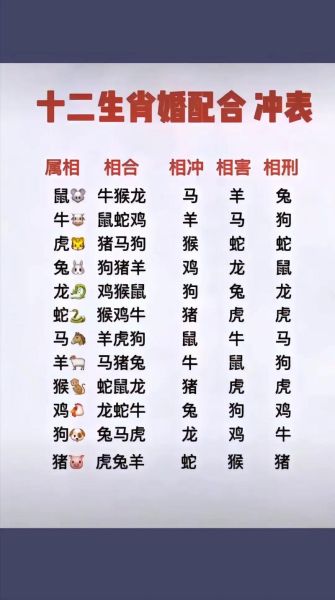 搜索12生肖属相（2024年12生肖属相对照表）