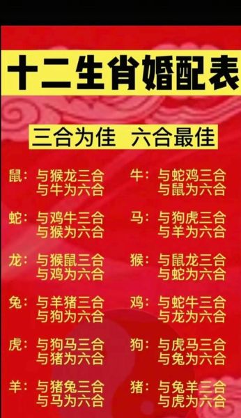 生肖婚姻最佳搭配属相（生肖婚姻最佳搭配属相表）