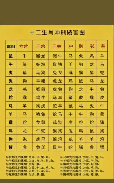 生肖属相相配表（2025新版生肖属相相配表查询🔥）