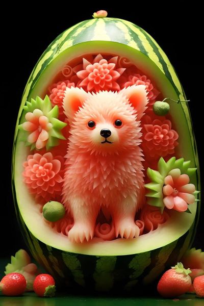 西瓜雕刻十二生肖属相（西瓜雕十二生肖步骤图教小白）