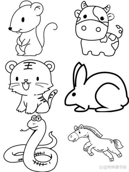 属相十二生肖图片卡通（十二生肖卡通图简笔画教程）