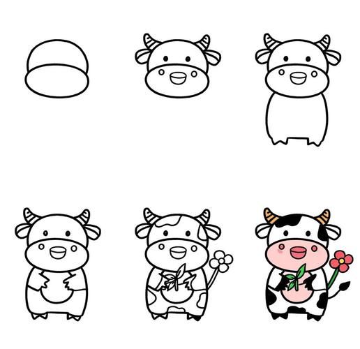 画生肖属相牛（画生肖属相牛教程简笔画步骤）