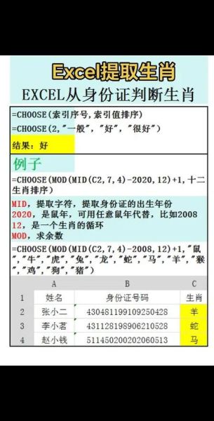 计算员工的生肖属相(如何用Excel算出员工的生肖?)