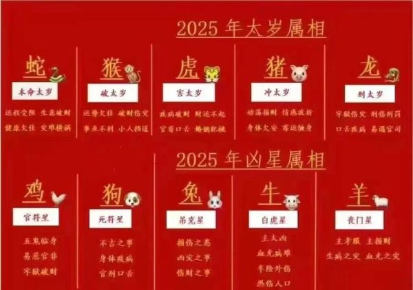 生肖属相方向(2025犯太岁怎么化解?超简单步骤)