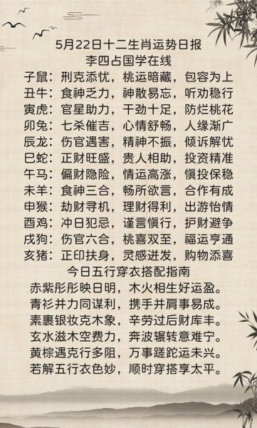 12生肖属相运行（12生肖属相今日运势如何）