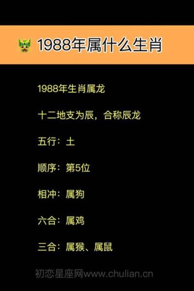 1988年属相什么生肖（1988年属什么生肖？新手一目了然指南）