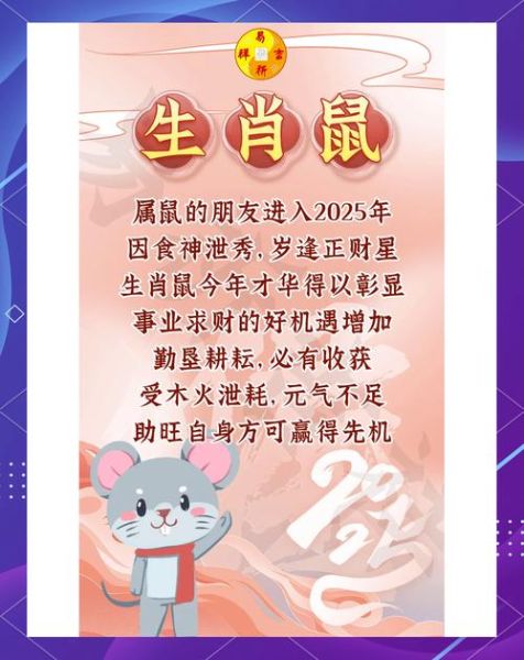 生肖属相资料（2025年生肖鼠整体运势详解）