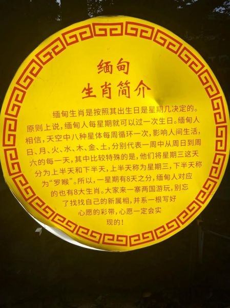 缅甸十二生肖属相（缅甸十二生肖属相对照表全图解）