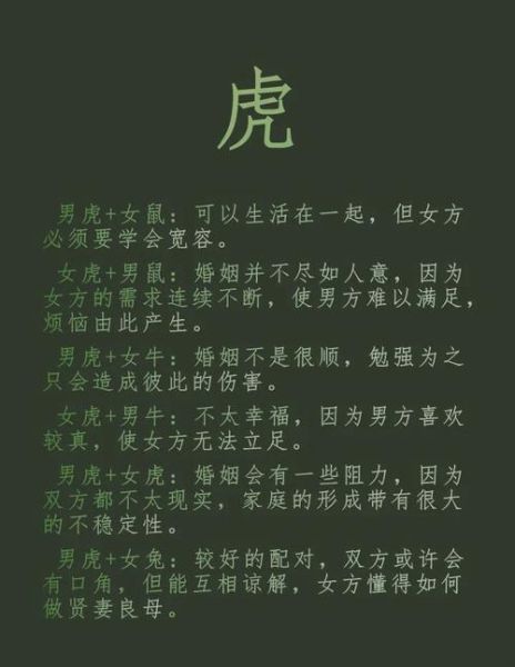 生肖虎的最佳伴侣属相（生肖虎与什么属相最配？）