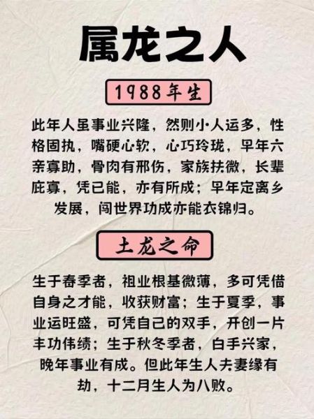 1988年属相生肖（1988年属什么生肖？龙宝宝全面解读）
