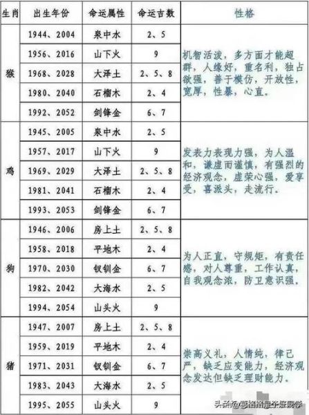 生肖属相命运代表(生肖属相命运代表含义)