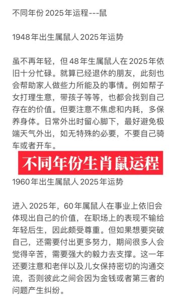 运势解析 生肖属相(2025年属鼠每月运势解析及化解建议)