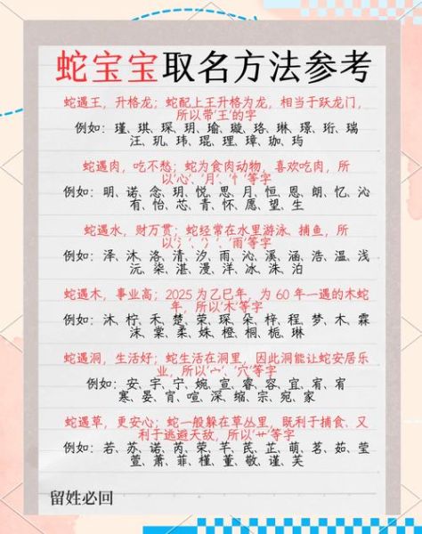 生肖属相起名法（2025蛇宝宝带什么字最旺 🐣）