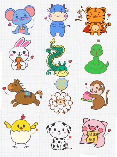 找十二生肖属相图(十二生肖属相图高清大全)