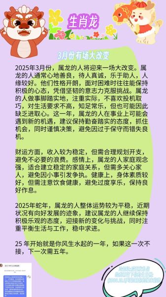 生肖龙属相（龙年属龙的运势详解）