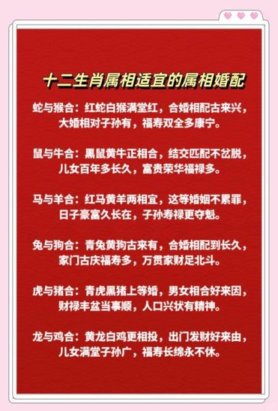 其他生肖属相婚配（其他生肖属相婚配适合对象列表）