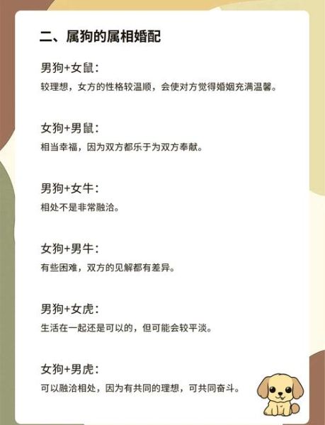 生肖狗配对表属相（生肖狗最佳婚配表）