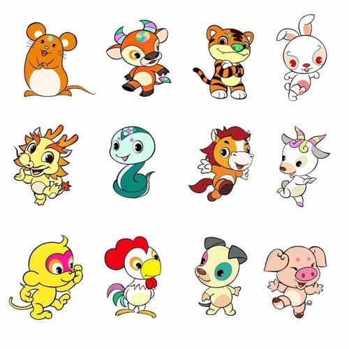 生肖整体属相图片大全（十二生肖卡通图片哪里找最齐？）