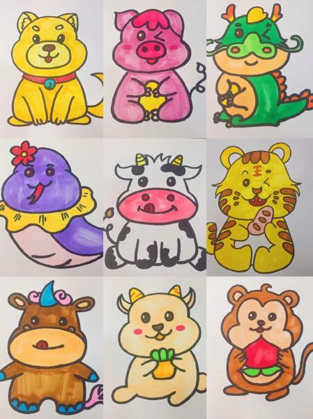 画十二生肖属相（画十二生肖属相怎么画简单又好看）