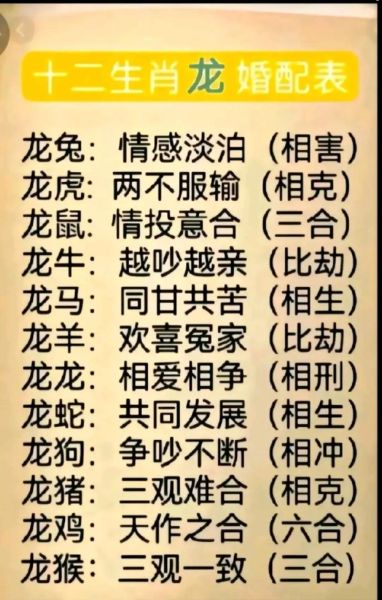 生肖属相配对龙好吗