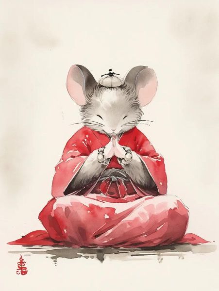 十二生肖国风属相插画（国风水墨十二生肖插画新手教程）