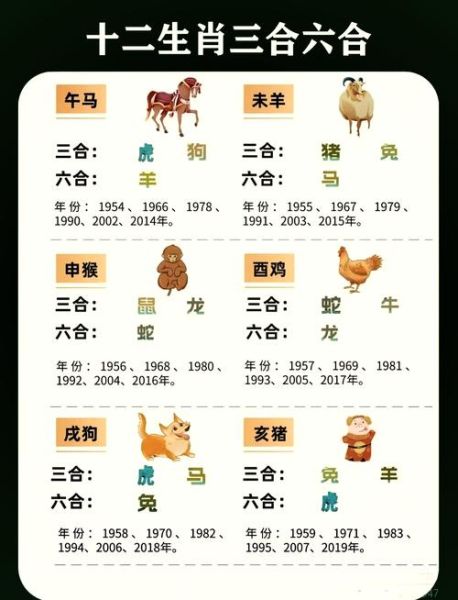 生肖的三和属相（生肖三合属相查询对照表）